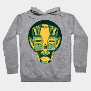 Forrest Green African Mask No 3 Hoodie